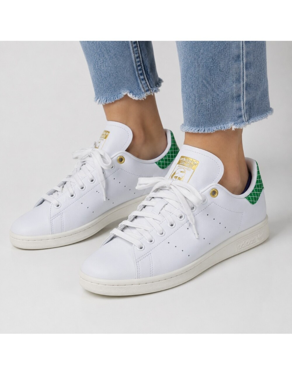 Adidas Stan Smith GW6752 White Green Legacy Indigo  Colorway Sneakers Women's 8